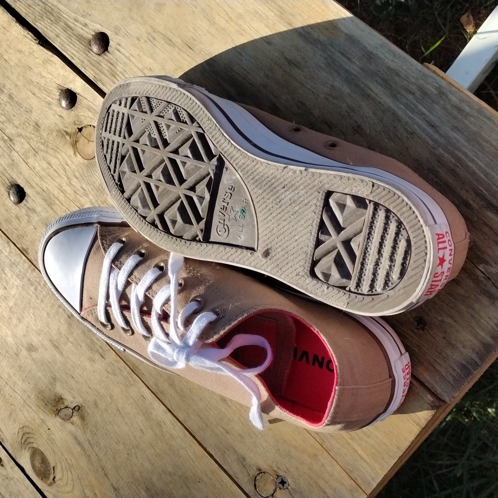 Unisex Converse All Star Ox,Men's 6,Women 8 Cherry Red/Chestnut Brown - Picture 9 of 10